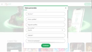 Formulario para darse de alta en Paf